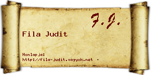 Fila Judit névjegykártya