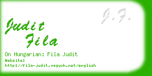 judit fila business card